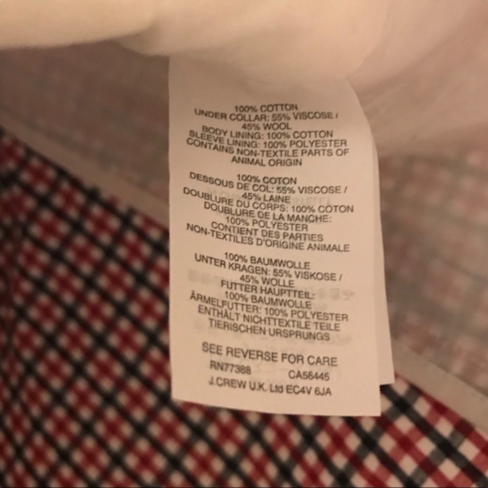 J Crew Double-Breasted Blazer in Red Tattersall 4 - Picture 8 of 8